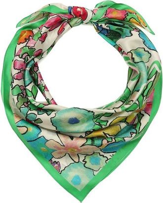 Kurt Geiger Floral Silk Scarf in Rainbow Floral at Nordstrom