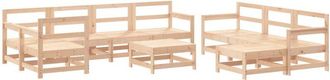 vidaXL 10 Piece Garden Lounge Set Solid Wood Pine vidaXL