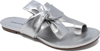 Django & Juliette Womens Jacona Slides In Silver Leather