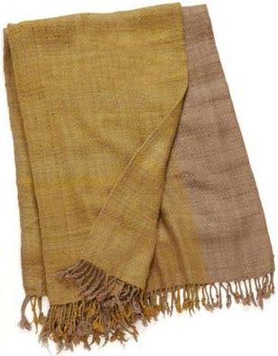 Sustainable Threads Block Handwoven Silk Throw in Haldi at Nordstrom