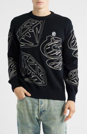 Billionaire Boys Club Diamond Dollar Crewneck Sweater in Black at Nordstrom Rack, Size Small R