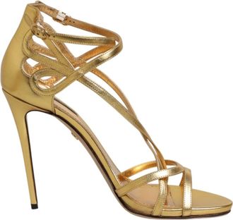 Dolce & Gabbana Keira Heels Sandalen - Dames - Sandalen met hakken - Geel - 40 EU - Leer - Schoenen