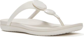 FitFlop Solay Glossy-Disc Toe-Post in Cream at Nordstrom, Size 11
