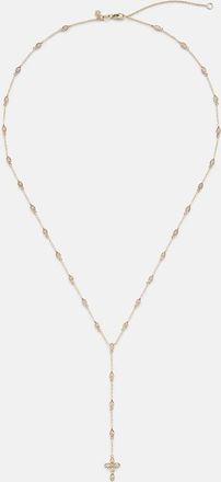 Sydney Evan Collana Cross in oro 14kt con diamanti
