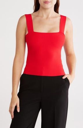 Alice & Olivia Torie Wide Strap Crop Tank in Bright Ruby at Nordstrom Rack, Size X-Small