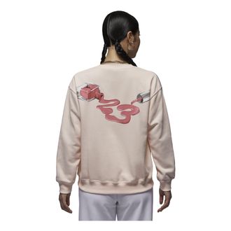 Nike Jordan (WMNS) Air Jordan Brooklyn Fleece Crew Neck Sweatshirt Asia Sizing Guava Ice HV9371-838