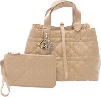 Dior 2010-2025 Medium Calfskin Macrocannage Toujours Bag tote bag - Marrone
