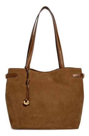 Aim&eacute;e Gramercy Tote in Coffee Suede at Nordstrom