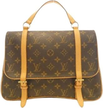 Louis Vuitton Pre-owned Canvas Handtas - Dames - Vintage Handtas - Bruin - ONE Size - Vintage
