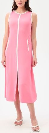 Trina Turk Magnifique Front Slit Midi Dress in Eden Roc Rose at Nordstrom, Size X-Small