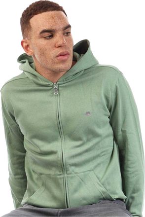 GANT Heren Shield Volledige Rits Hoodie (Groen)