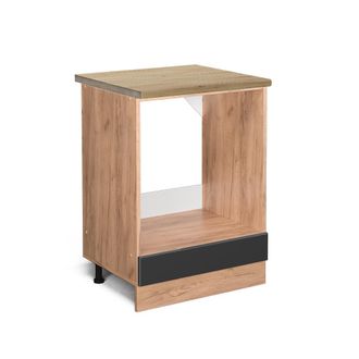 Vicco Armario Para Horno Empotrado R-line, Antracita Alto Brillo, 60 Cm, Et Roble Vicco
