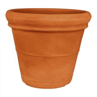 Monacis Jarr&oacute;n Decorativo Cl&aacute;sico Tradicional De &Oslash;40 H32 En Pol&iacute;mero De Terracota Resistente Para Plantas De Jard&iacute;n Y Terraza - Hecho En Italia - Monacis