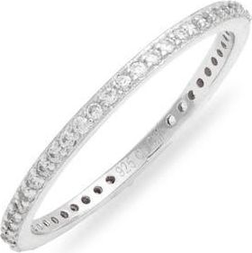 The M Jewelers NY The M Essential Pav&eacute; Band Ring in Silver at Nordstrom, Size 7