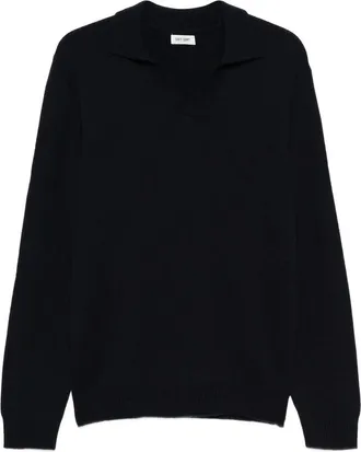Soft Goat Cashmere Polo Sweater