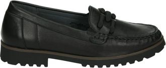 Waldl&auml;ufer Zwarte Leren Instappers Elisa - Dames - Loafers - Zwart - 42 EU - Leer - Schoenen