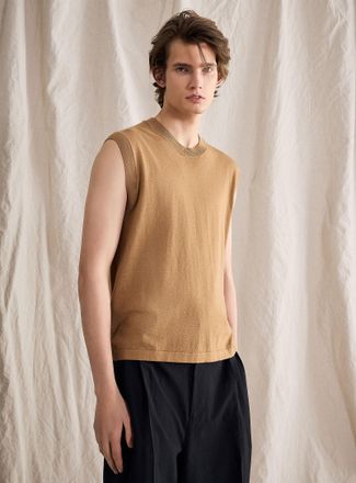 Le 31 Mens Cashmere-blend short-sleeve sweater Le 31 Studio capsule