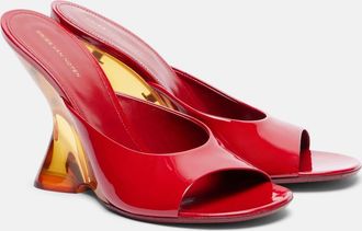 Dries Van Noten Mules in vernice con zeppa