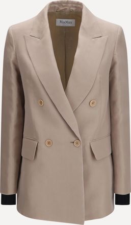 Max Mara Feltro silk Blazer Female 44