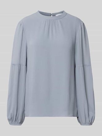 Comma Blusenshirt mit Rundhalsausschnitt in Rauchblau, Gr&ouml;&szlig;e 34