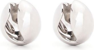 Coperni chunky huggie-hoop earrings - women - Brass - One Size - Silver