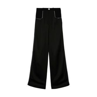 Sonia Rykiel Broeken, Dames, Zwart, M, Logo-patch Hoodie