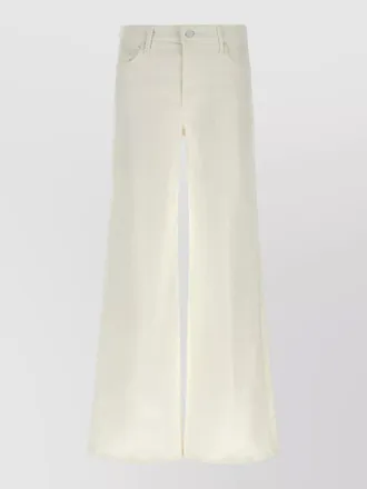Mother denim high-rise wide-leg jeans