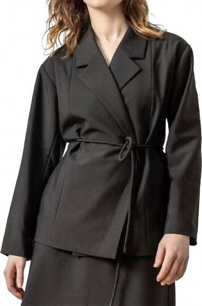 Lilla P Notch Collar Blazer In Black