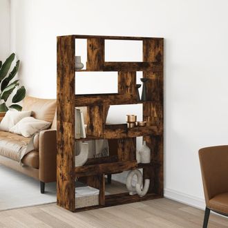 Berkfield Home Room Divider Smoked Oak100x33x156.5 cm Engineered Wood in Brown | Size: 100x33x156.5 cm