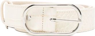 Birgitte Herskind Hannah Leren Riem - Dames - Riemen - Wit - ONE Size - Leer - Accessoires