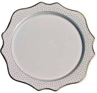 Anna Weatherley Simply Anna Antique Polka Charger Plate in White/gold at Nordstrom
