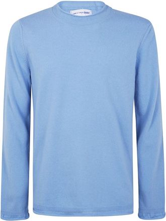 Comme Des Gar&ccedil;ons Gebreid Shirt - Heren - Ronde hals truien - Blauw - XL - Truien & Vesten