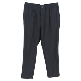 Ami Elasticated Trousers in Black Virgin Wool
