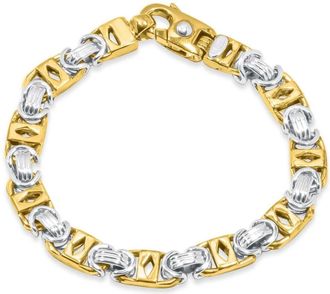 Pompeii3 Mens Designer Byzantine Link 14k Gold (45gram) or Platinum (73gram) 9mm Bracelet 8.5