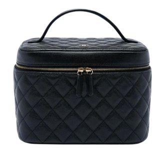 Chanel Pre-owned Vanity Bag - Dames - Pre-owned - Zwart - Maat: ONE Size Leer