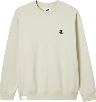 Izzue Felpa girocollo con logo - Toni neutri
