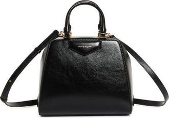Givenchy Mini Antigona Cube Leather Crossbody Bag in Black at Nordstrom