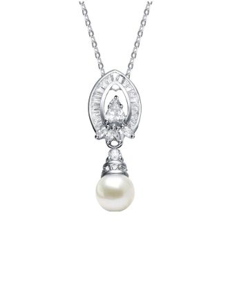 Genevive Silver Pendant Necklace