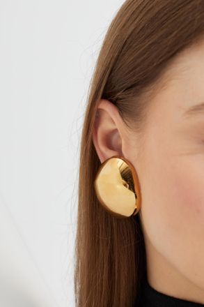 Alaia Brass Earrings, Womens, Gold
