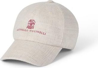 Brunello Cucinelli Baseball cap with logo in Natural at Nordstrom, Size X-Large