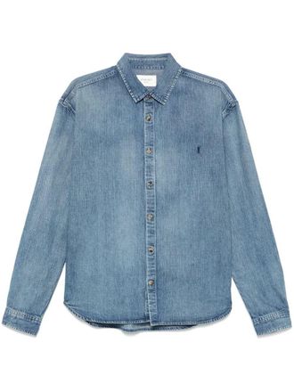 Saint Laurent Relaxed Fit Cassandre Denim Shirt Clothing