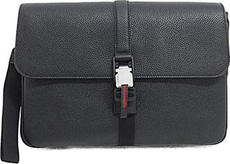 Gucci Crossbody Bag Piuma Calf - Heren - Tassen - Zwart - ONE Size - Leer - Tassen