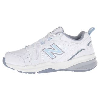 New Balance Womens 608 Cross Trainer Shoe In White/blue