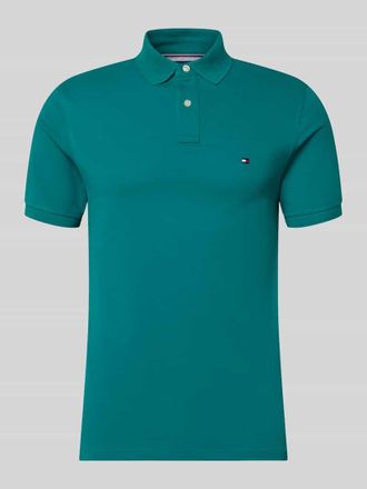 Tommy Hilfiger Regular Fit Poloshirt aus Baumwoll-Mix in Petrol, Gr&ouml;&szlig;e XXL