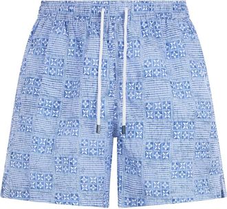 Fedeli Zwemshorts met print - Heren - Strandmode - Blauw - M - Polyester - Badmode
