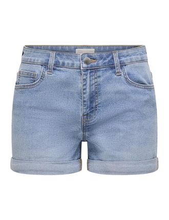 Jacqueline de Yong JdY Womens Jdymoon Mw Sk Foldup Shorts DNM Mix Noos, Medium Blue Denim, M