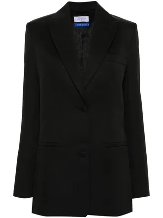 Off-white Womens Single-Breasted Virgin-Wool Blazer