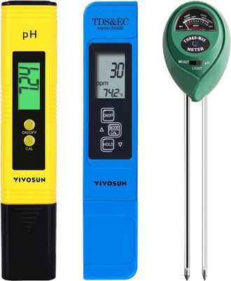 OEM Medidor Digital 3 En 1 De Ph, Temperatura, Tds/ec Y Humedad Del Suelo Para El Hogar, El Jard&iacute;n Y El Cultivo Hidrop&oacute;nico