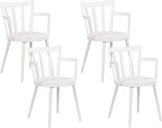 Beliani Set of 4 Dining Chairs MORILL White