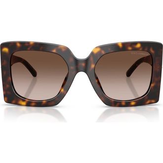 Dolce & Gabbana 54mm Square Sunglasses in Havana /Gradient Brown at Nordstrom